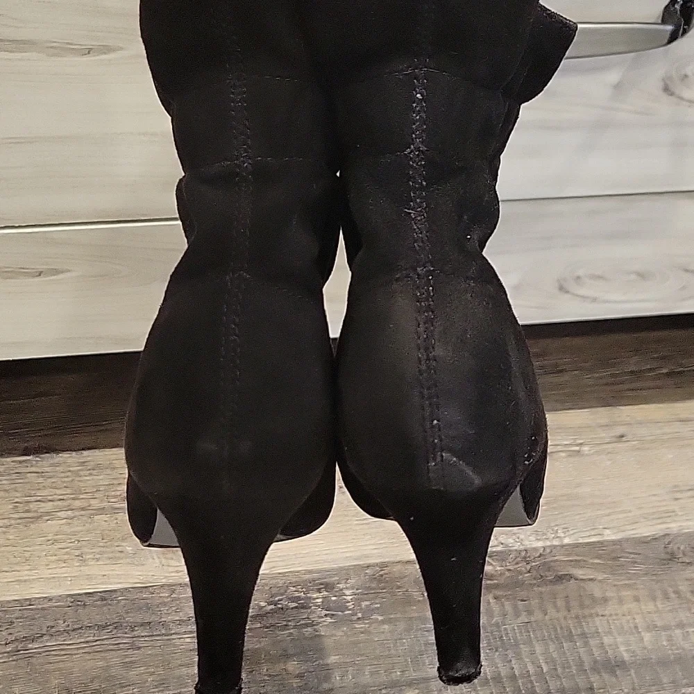 Tahari Black Suede Ankle Boots